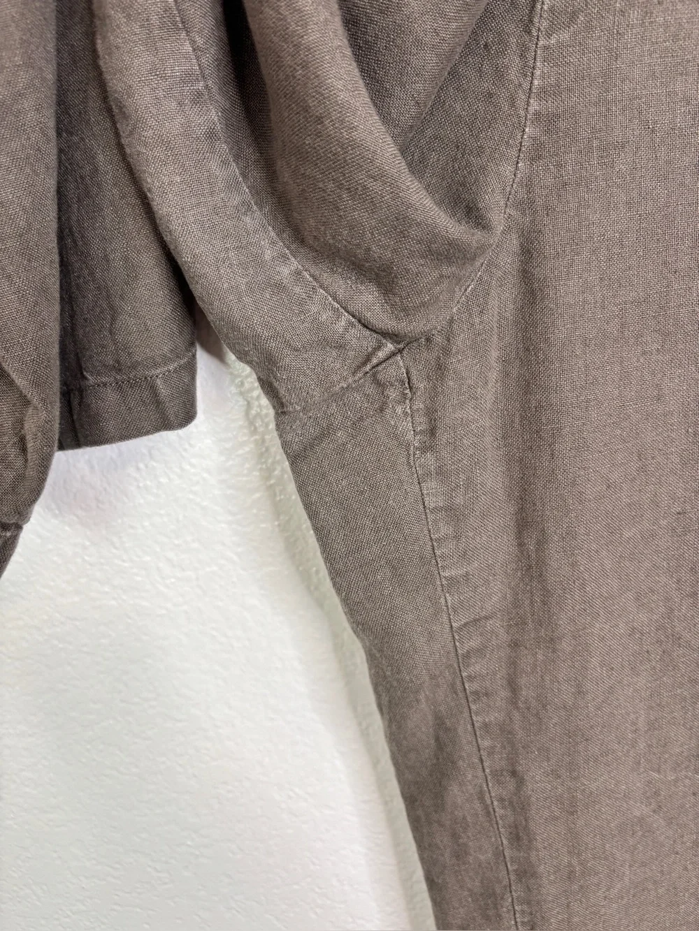 EILEEN FISHER Wide Leg Linen Cropped Pants Size L